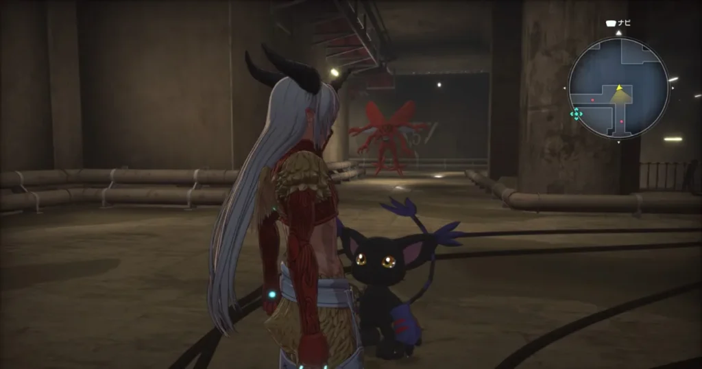 アイギオテュースモンとブラックテイルモンのみのバトル開始前