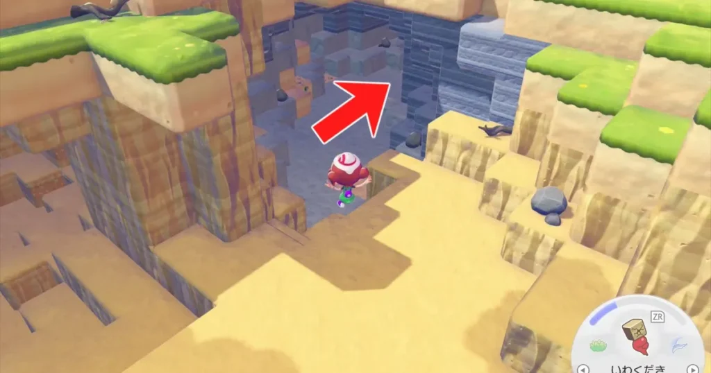 洞窟内部に入る