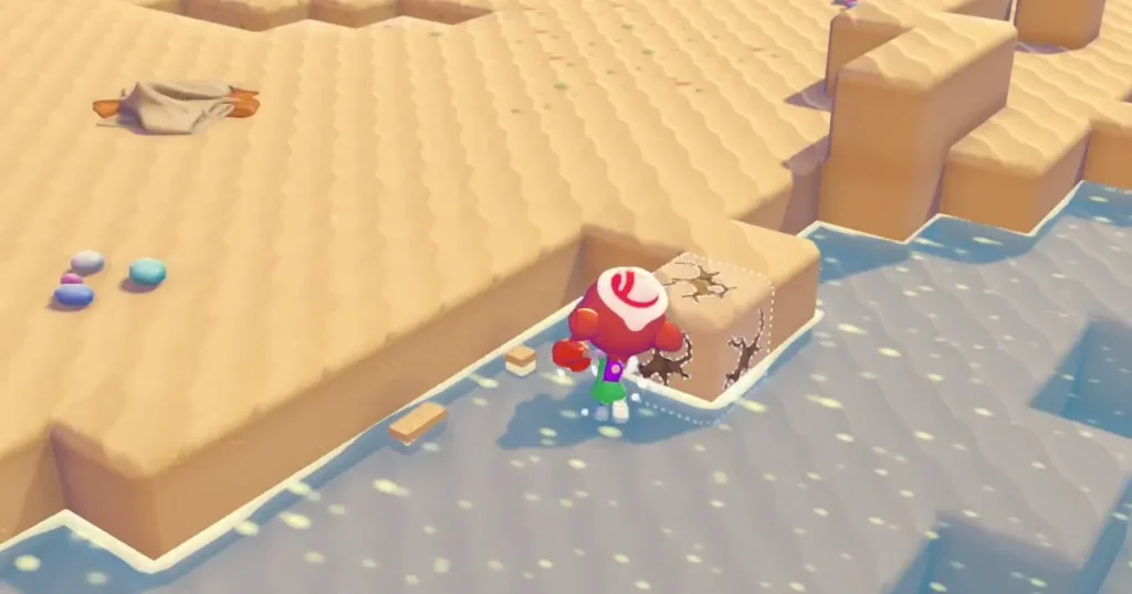 足場を作るために素材を入手