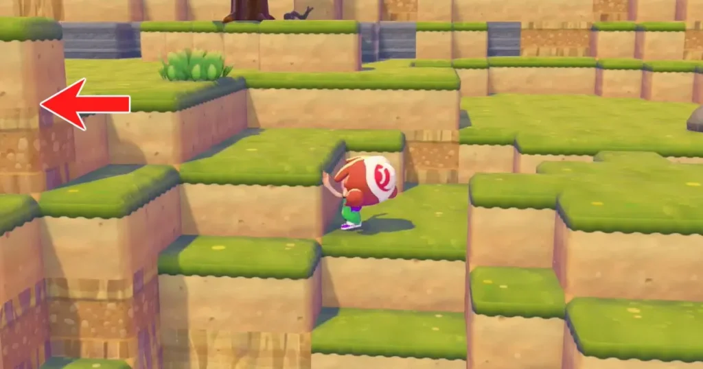 段差を登っていく