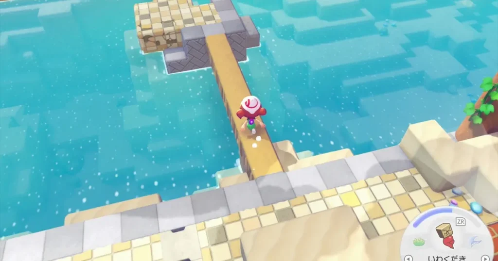 「なみのり」が無くても足場を作れば問題なく通れる