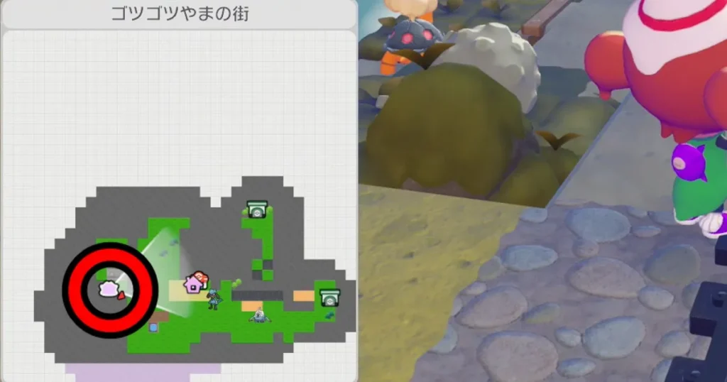 ウィンディにんぎょうのある位置