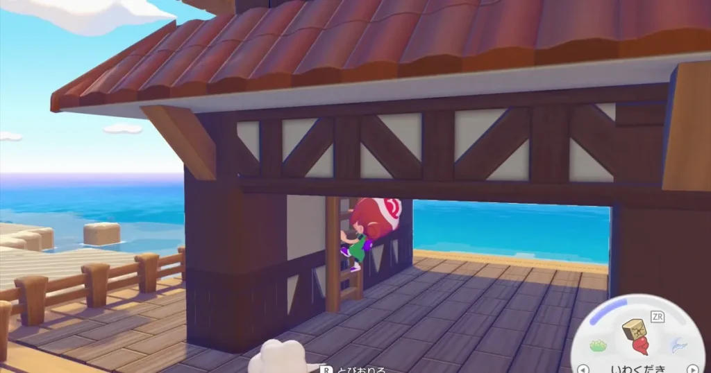 入口の建物にも登れる