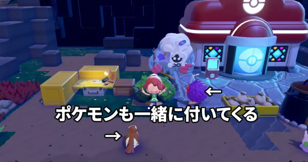 複数のポケモンも一緒に付いてくる