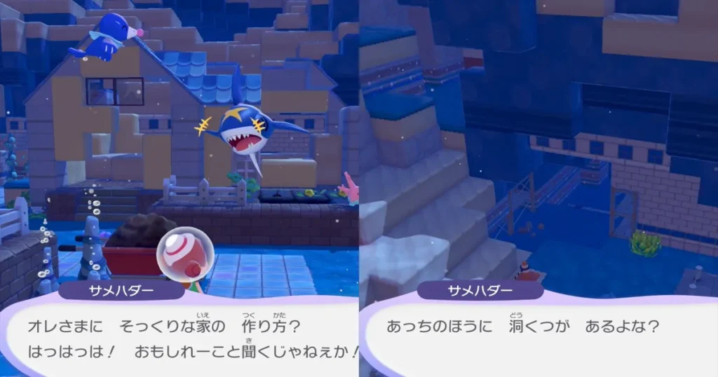 サメハダーにサメハダーせんすいていのことを聞く